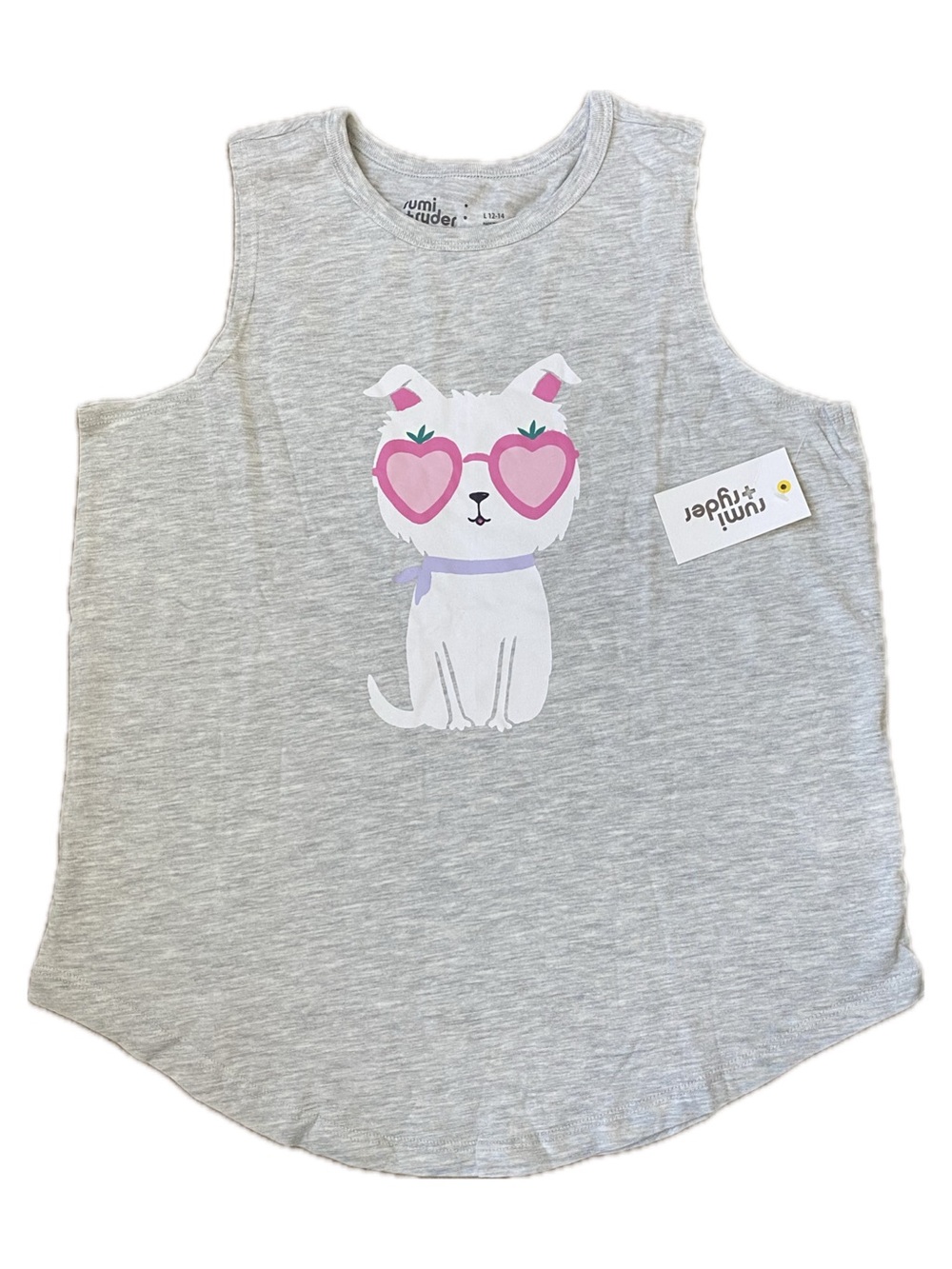 Rumi + Ryder puppy graphic tank top NEW WITH TAGS